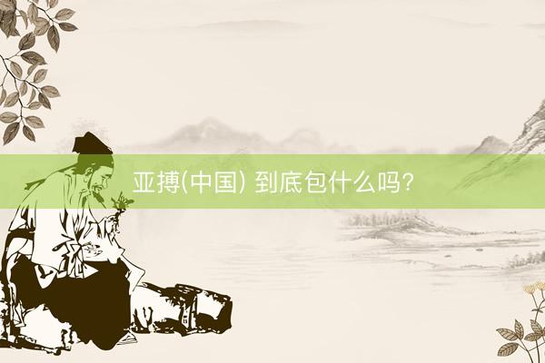 亚搏(中国) 到底包什么吗?