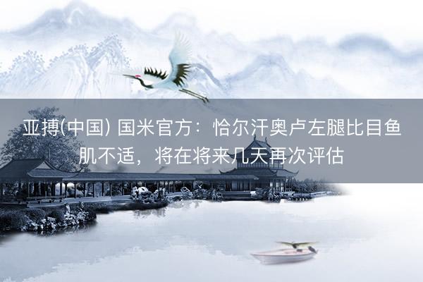 亚搏(中国) 国米官方：恰尔汗奥卢左腿比目鱼肌不适，将在将来几天再次评估