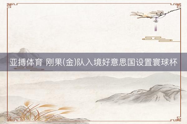 亚搏体育 刚果(金)队入境好意思国设置寰球杯