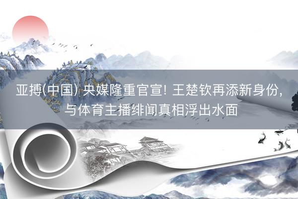 亚搏(中国) 央媒隆重官宣! 王楚钦再添新身份， 与体育主播绯闻真相浮出水面