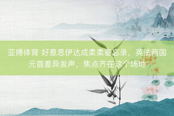 亚搏体育 好意思伊达成柔柔备忘录，英法两国元首差异发声，焦点齐在这个场地